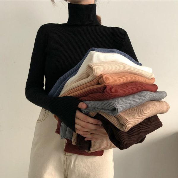 women's sweaters 2021 autumn winter sweater inside women knitted pullover long sleeve turtleneck slim soft warm femme, White;black
women's sweaters 2021 autumn winter sweater inside women knitted pullover long sleeve turtleneck slim soft warm femme, White;black