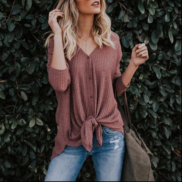 autumn women shirt v neck long sleeve cardigan tees casual button blusas femininas, White 
autumn women shirt v neck long sleeve cardigan tees casual button blusas femininas, White