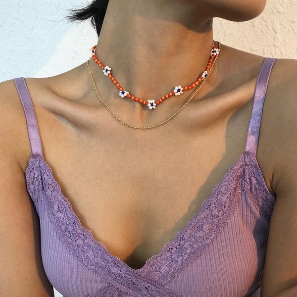 pendant necklaces danymia bohemian blue white seed bead flower double layer choker necklace outer banks collar clavicle chain for women, Silver
pendant necklaces danymia bohemian blue white seed bead flower double layer choker necklace outer banks collar clavicle chain for women, Silver