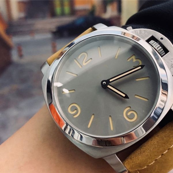 luxury men's watch leather watchband waterproof automatic mechanical movement 42 mm aaa, Slivery;brown
luxury men's watch leather watchband waterproof automatic mechanical movement 42 mm aaa, Slivery;brown