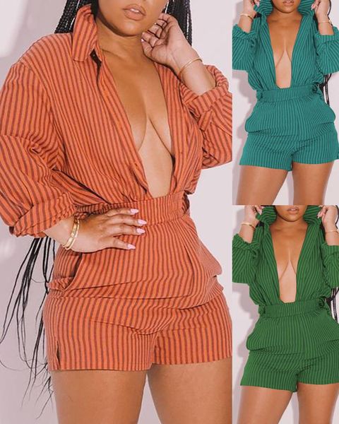 women's tracksuits women 2 pieces plain stripped print shirt & shorts set 2022 femme casual pocket design suits lady overalls, Gray
women's tracksuits women 2 pieces plain stripped print shirt & shorts set 2022 femme casual pocket design suits lady overalls, Gray