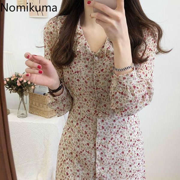 casual dresses nomikuma vintage long sleeve floral printed dress women slim waist single breasted a line korean sweet vestidos 3b571, Black;gray
casual dresses nomikuma vintage long sleeve floral printed dress women slim waist single breasted a line korean sweet vestidos 3b571, Black;gray