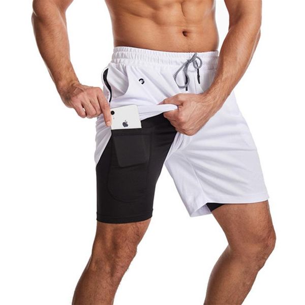 running men shorts moisture wicking five points gym training sports short quick sport jogging double deck summer man clothes men's, White;black
running men shorts moisture wicking five points gym training sports short quick sport jogging double deck summer man clothes men's, White;black