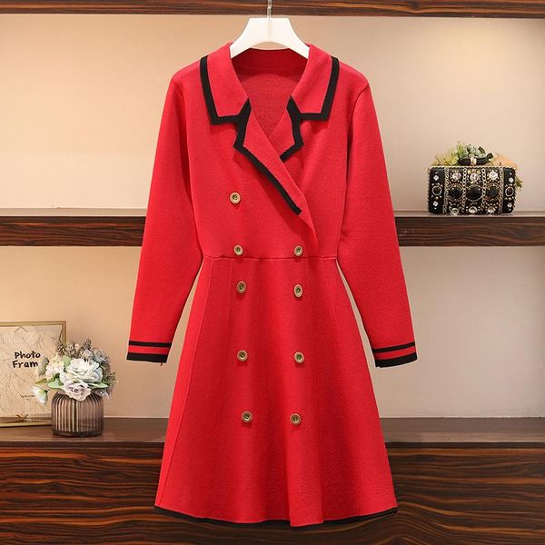 casual dresses plus size office dress women knitted 2021 notched collar long sleeve double-breasted patchwork ladies tunic s-4xl, Black;gray
casual dresses plus size office dress women knitted 2021 notched collar long sleeve double-breasted patchwork ladies tunic s-4xl, Black;gray