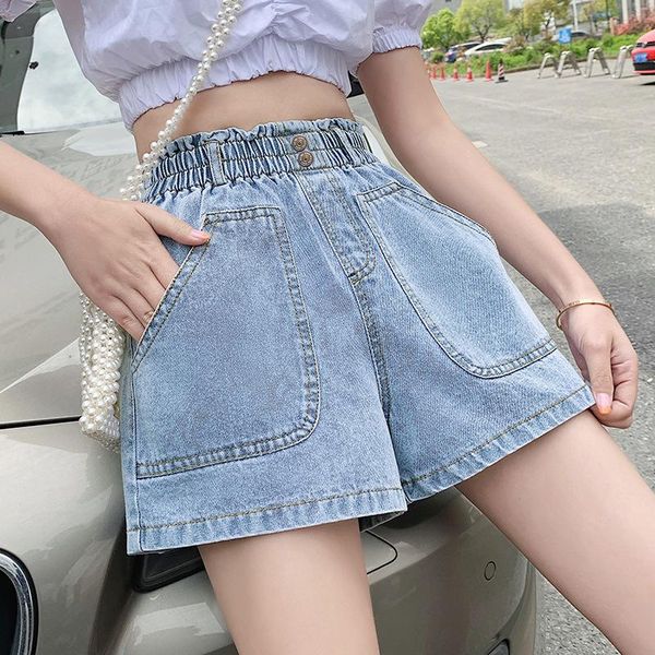 women's shorts denim female 2021 summer high waist korean loose fashion comfortable big pocket a-line wide leg, White;black
women's shorts denim female 2021 summer high waist korean loose fashion comfortable big pocket a-line wide leg, White;black