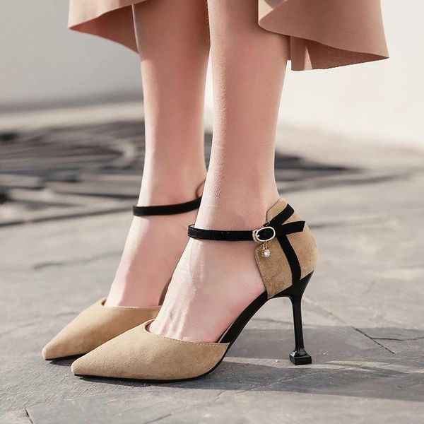 dress shoes high-heeled sandals women's 2021 summer pointed toe strap buckle simple crystal pendant shallow breathable stiletto heels, Black
dress shoes high-heeled sandals women's 2021 summer pointed toe strap buckle simple crystal pendant shallow breathable stiletto heels, Black
