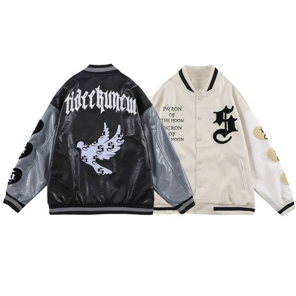 men's hoodies & sweatshirts synthetic leather jacket, embroidered letter baseball suit, polyester fabric, harajuku hip-hop casual with, Black
men's hoodies & sweatshirts synthetic leather jacket, embroidered letter baseball suit, polyester fabric, harajuku hip-hop casual with, Black