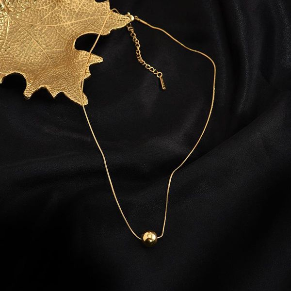 pendant necklaces simple transfer bead titanium steel necklace does not fade small gold bean clavicle chain 18k plated, Silver
pendant necklaces simple transfer bead titanium steel necklace does not fade small gold bean clavicle chain 18k plated, Silver