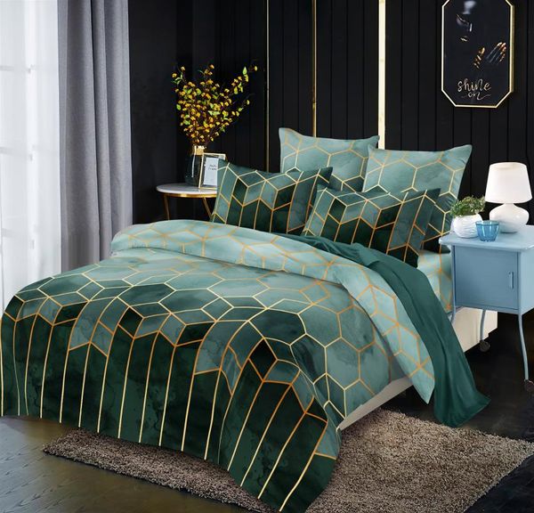 bedding sets green geometric duvet cover set 3pcs marble print design king size comforter 220*240
bedding sets green geometric duvet cover set 3pcs marble print design king size comforter 220*240