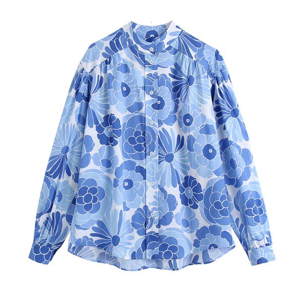 women's knits & tees o-neck floral print chic blouse for lady summer 2021 single breasted folds loose shirt women elegant fashion, White
women's knits & tees o-neck floral print chic blouse for lady summer 2021 single breasted folds loose shirt women elegant fashion, White