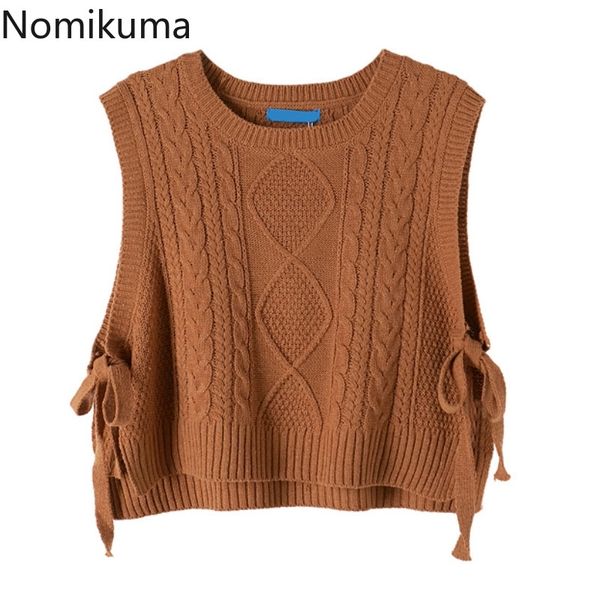 nomikuma autumn retro knitted vest loose side lace up twist sweater waistcoat casual vintage pullover women fashion 3d852 210514, White
nomikuma autumn retro knitted vest loose side lace up twist sweater waistcoat casual vintage pullover women fashion 3d852 210514, White