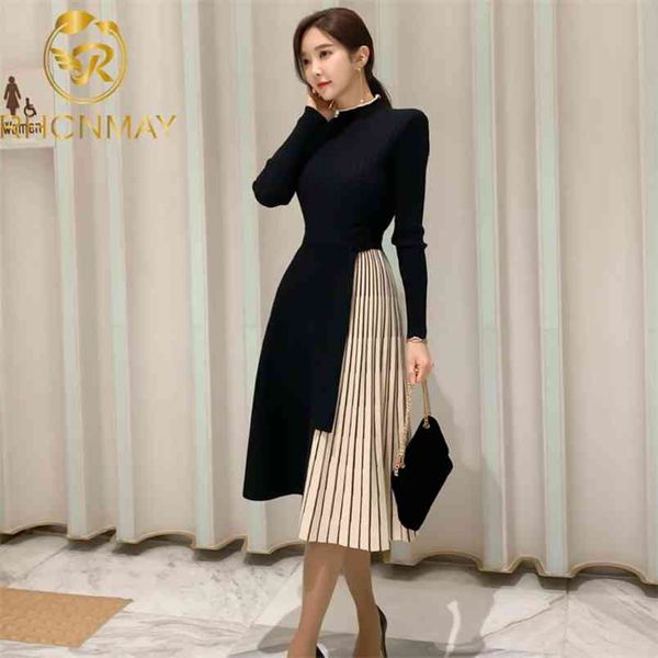 winter elastic knitted dresses women color matching lace-up sweater dress fashion slim work office vestidos 210506, Black;gray
winter elastic knitted dresses women color matching lace-up sweater dress fashion slim work office vestidos 210506, Black;gray