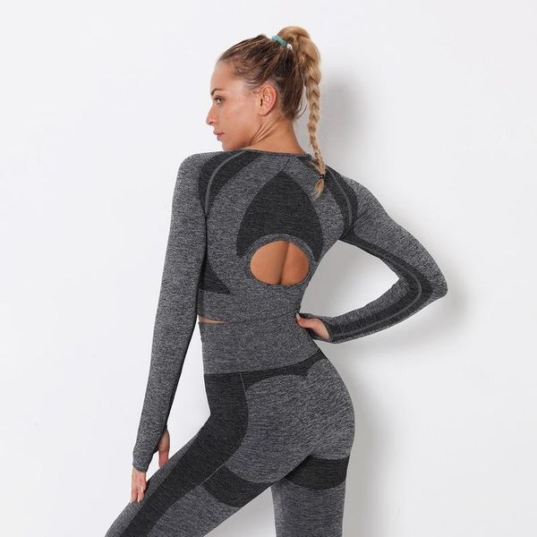 knitting yoga clothes long sleeve sport shirt women sports for workout fitness shirts crop gym clothing woman running outfit
knitting yoga clothes long sleeve sport shirt women sports for workout fitness shirts crop gym clothing woman running outfit