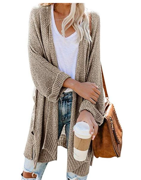 women's knits & tees female cardigan sweater women solid split long sleeve coat streetwear loose cardigans, White
women's knits & tees female cardigan sweater women solid split long sleeve coat streetwear loose cardigans, White