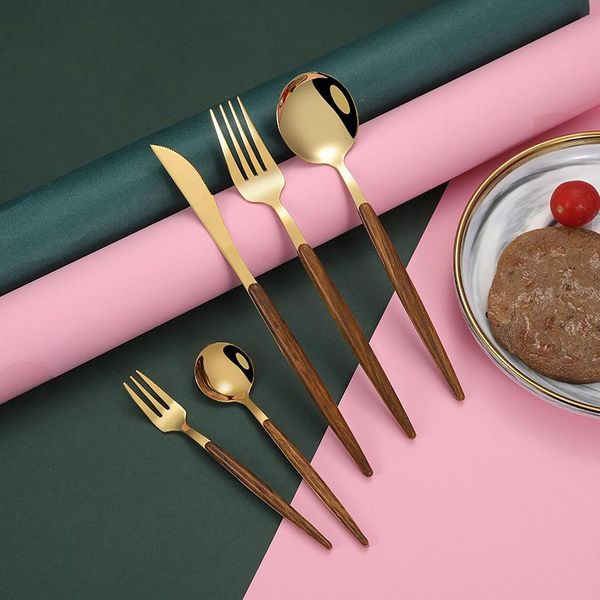 dinnerware sets 5pcs wooden tableware cutlery set 304 stainless steel fork spoon knife vintage gold dinner
dinnerware sets 5pcs wooden tableware cutlery set 304 stainless steel fork spoon knife vintage gold dinner