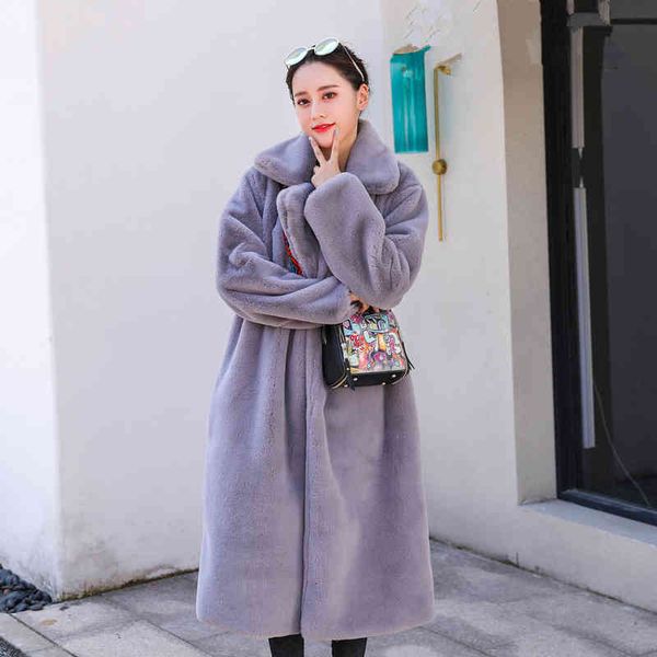 women's wool & blends winter faux fur coat korean loose ry thick warm rabbit casual temperament long jacket overcoat g275 cah0, Black
women's wool & blends winter faux fur coat korean loose ry thick warm rabbit casual temperament long jacket overcoat g275 cah0, Black