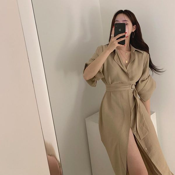 casual dresses yamdi spring summer woman korean 2021 loose party vintage elegant shirt dress women long sleeve a-line belt vestidos, Black;gray
casual dresses yamdi spring summer woman korean 2021 loose party vintage elegant shirt dress women long sleeve a-line belt vestidos, Black;gray