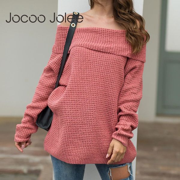 sweaters women winter long sleeve off shoulder knitted sweater casual solid pullover streetwear jumper 210428, White;black
sweaters women winter long sleeve off shoulder knitted sweater casual solid pullover streetwear jumper 210428, White;black