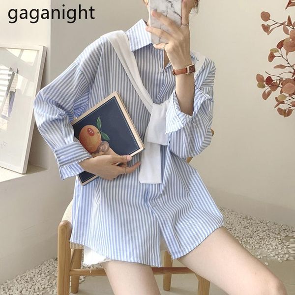 gaganight fashion striped blouse long sleeve casual loose office lady spring autumn shirts with shawl korean drop women's blouses &, White
gaganight fashion striped blouse long sleeve casual loose office lady spring autumn shirts with shawl korean drop women's blouses &, White