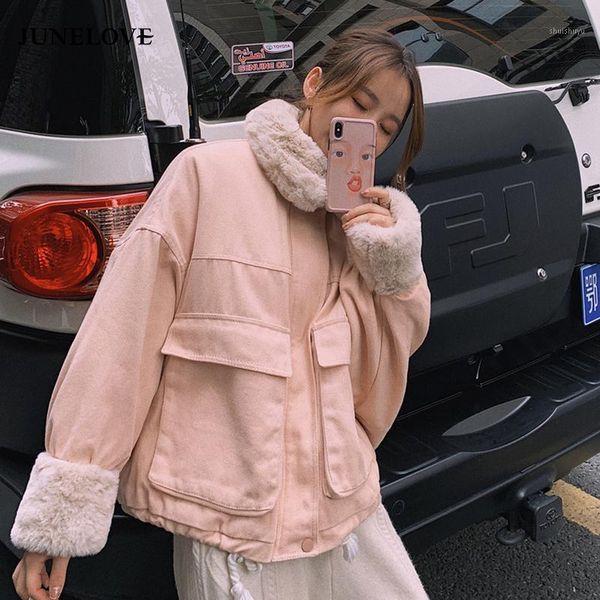 women's down & parkas junelove women winter kawaii fur collar coat lady thick velvet loose cute jacket female sweet warm outwear clothi, Black
women's down & parkas junelove women winter kawaii fur collar coat lady thick velvet loose cute jacket female sweet warm outwear clothi, Black