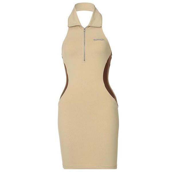 casual dresses high-end open back summer party dress women 2021 neck zipper slim color matching elegant vestido clothes vintage shirt, Black;gray
casual dresses high-end open back summer party dress women 2021 neck zipper slim color matching elegant vestido clothes vintage shirt, Black;gray