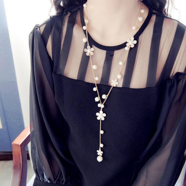 pendant necklaces flower long necklace for women fashion simulated pearl jewelry tassel perlas & pendants bijoux femme perle, Silver
pendant necklaces flower long necklace for women fashion simulated pearl jewelry tassel perlas & pendants bijoux femme perle, Silver