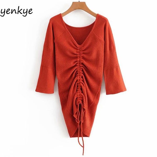 off shoulder sweater women front drawstring bodycon mini dress female slash neck long sleeve autumn dresses vestido 210514, Black;gray
off shoulder sweater women front drawstring bodycon mini dress female slash neck long sleeve autumn dresses vestido 210514, Black;gray