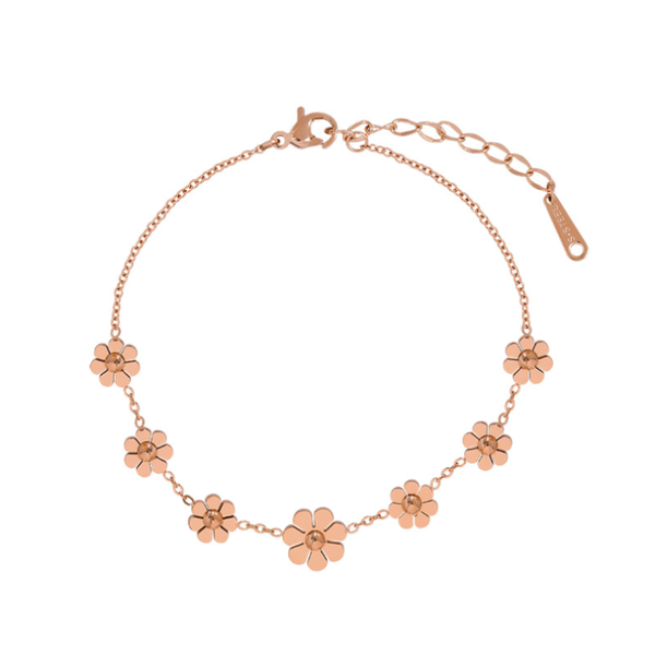 link, chain 316l stainless steel elegant rose gold color daisy flowers bracelets bangles for women fashion trend fine jewelry sab263, Black
link, chain 316l stainless steel elegant rose gold color daisy flowers bracelets bangles for women fashion trend fine jewelry sab263, Black