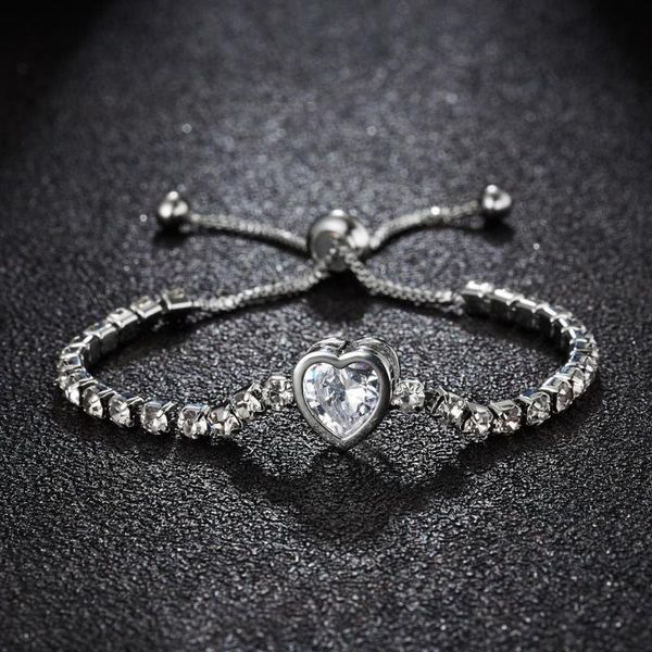 charm bracelets simple geometric round zircon bracelet women elegant rhinestone claw chain heart-shaped pendant, Golden;silver
charm bracelets simple geometric round zircon bracelet women elegant rhinestone claw chain heart-shaped pendant, Golden;silver