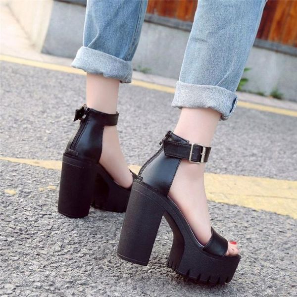sandals women high heels platform chunky summer shoes pumps casual zipper bohemia luxury designer zapatos de mujer verano, Black
sandals women high heels platform chunky summer shoes pumps casual zipper bohemia luxury designer zapatos de mujer verano, Black