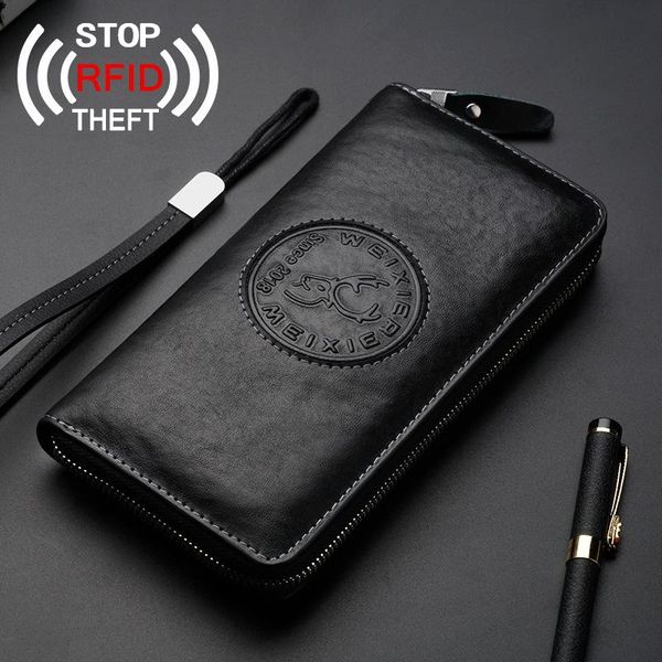 wallets rfid anti-theft brush cowhide men's wallet classic clutch bag casual business large capacity purse folder bags, Red;black
wallets rfid anti-theft brush cowhide men's wallet classic clutch bag casual business large capacity purse folder bags, Red;black