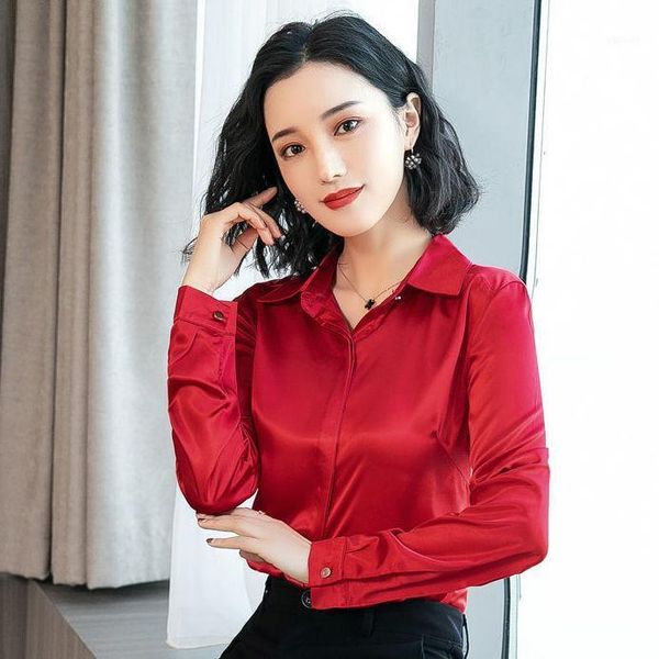women's blouses & shirts women imitation silk long sleeve button down shirt ladies work office blouse fashion solid color slim q632, White
women's blouses & shirts women imitation silk long sleeve button down shirt ladies work office blouse fashion solid color slim q632, White