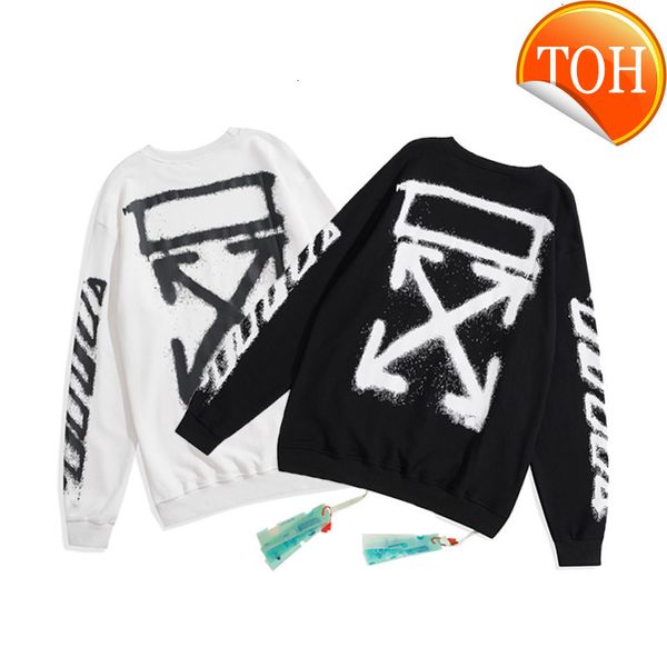 off 21 tide style brand classic arrstyle and graffiti splash ink loose european casual round neck sweater, Black
off 21 tide style brand classic arrstyle and graffiti splash ink loose european casual round neck sweater, Black