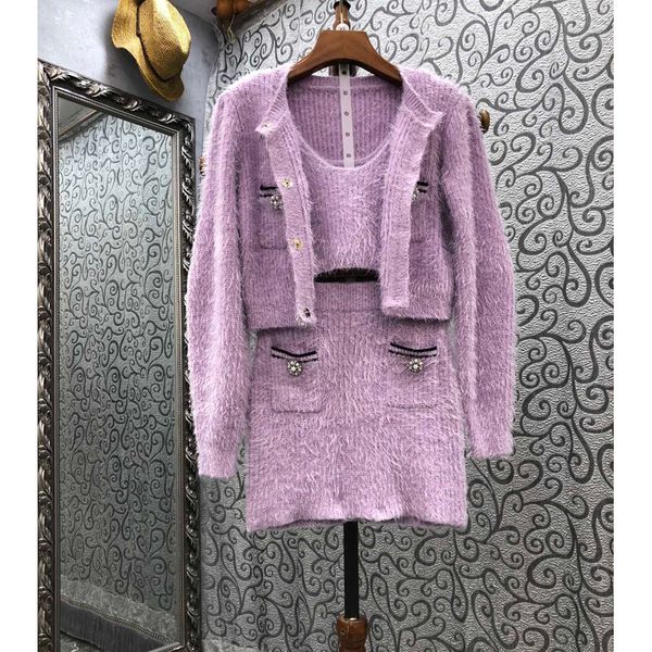 short knitted vest small coat skirt three-piece womens clothing autumn european and american new suit 9k, Black;gray
short knitted vest small coat skirt three-piece womens clothing autumn european and american new suit 9k, Black;gray