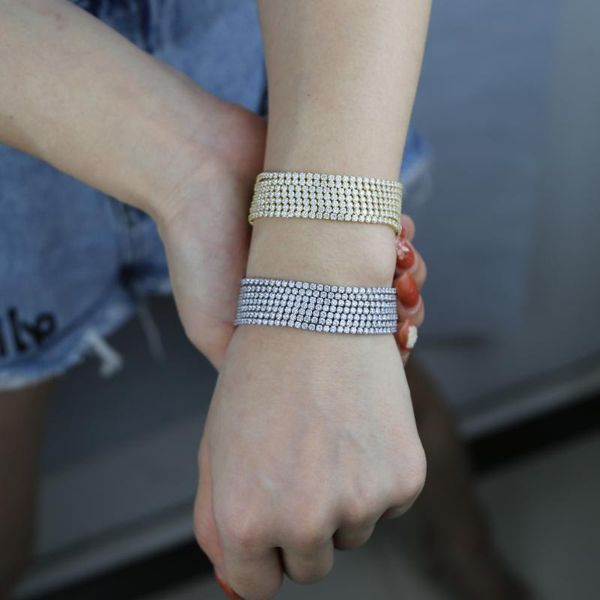 link, chain full 5a cz paved tennis bracelet iced out bling gold silver color bangle for women punk rock jewelry wholesale, Black
link, chain full 5a cz paved tennis bracelet iced out bling gold silver color bangle for women punk rock jewelry wholesale, Black