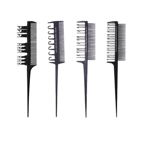 hair brushes 4pcs professional hairdresser comb set coloring dying highlight salon barber tool, Silver
hair brushes 4pcs professional hairdresser comb set coloring dying highlight salon barber tool, Silver