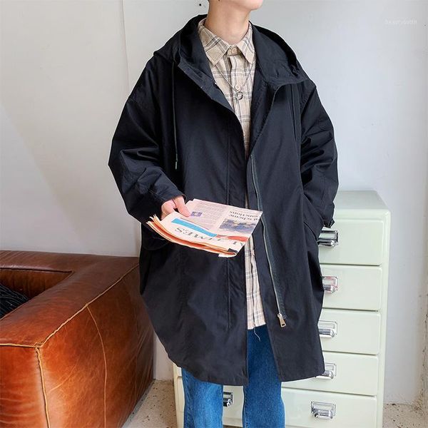 men's trench coats spring autumn men jacket coat mid-long slim plus size windbreaker solid color casual long overcoat for clothing, Tan;black
men's trench coats spring autumn men jacket coat mid-long slim plus size windbreaker solid color casual long overcoat for clothing, Tan;black