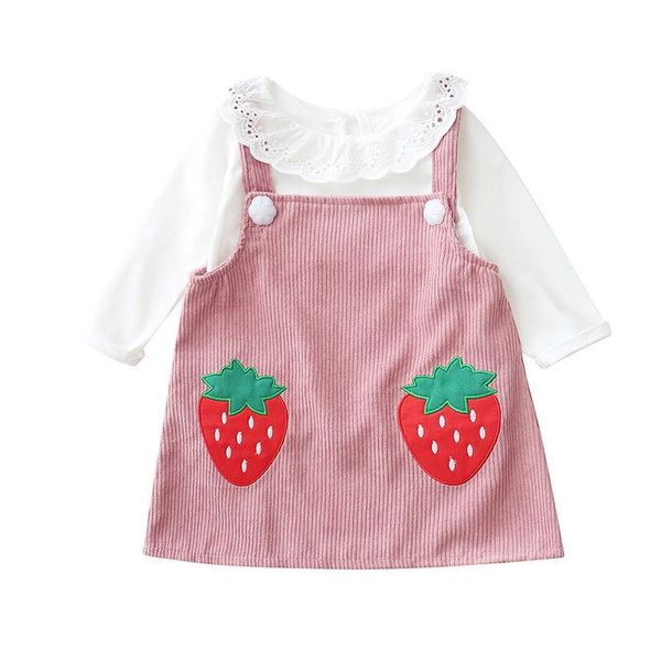 girl's dresses baby girl strawberry dress two-piece cartoon cute decoration frock children comfortable clothes full sleeve toddler kids, Red;yellow
girl's dresses baby girl strawberry dress two-piece cartoon cute decoration frock children comfortable clothes full sleeve toddler kids, Red;yellow