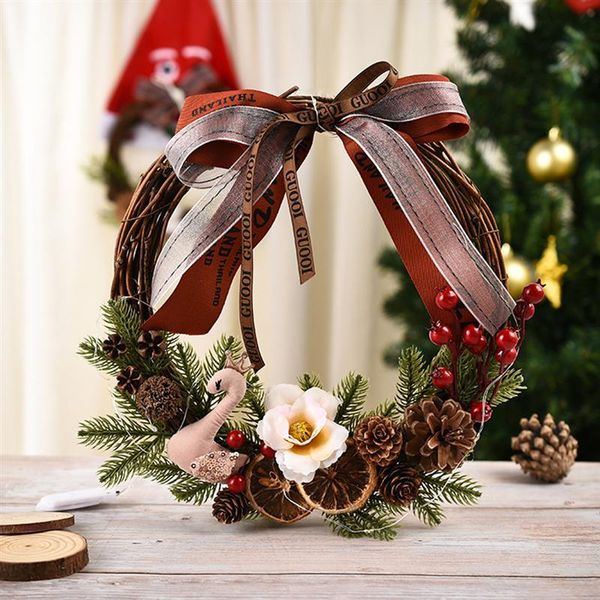 decorative flowers & wreaths elegant christmas garland wreath front door home party hanging decor supplies bow tie christma
decorative flowers & wreaths elegant christmas garland wreath front door home party hanging decor supplies bow tie christma