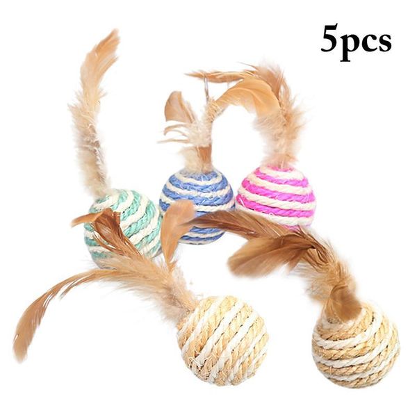 5pc delicate cat toy balls plus feather light sisal ball throwing funny interactive plush gatos supplies toys
5pc delicate cat toy balls plus feather light sisal ball throwing funny interactive plush gatos supplies toys