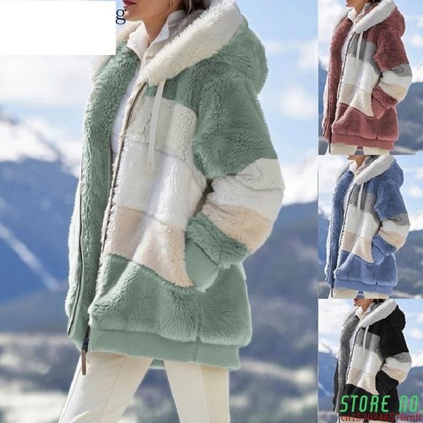 women's fur & faux winter ladies hooded plush jacket women thick warm teddy coat outwear fake clothes plus size zipper overcoat, Black
women's fur & faux winter ladies hooded plush jacket women thick warm teddy coat outwear fake clothes plus size zipper overcoat, Black