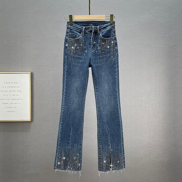 women's jeans split wide leg trousers 2021 autumn high waist slim bootcut drilling girls denim pants woman jean, Blue
women's jeans split wide leg trousers 2021 autumn high waist slim bootcut drilling girls denim pants woman jean, Blue
