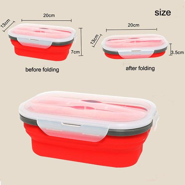 dinnerware sets 800 ml creative containers portable silicone collapsible lunch box with fork in folding seal storage
dinnerware sets 800 ml creative containers portable silicone collapsible lunch box with fork in folding seal storage