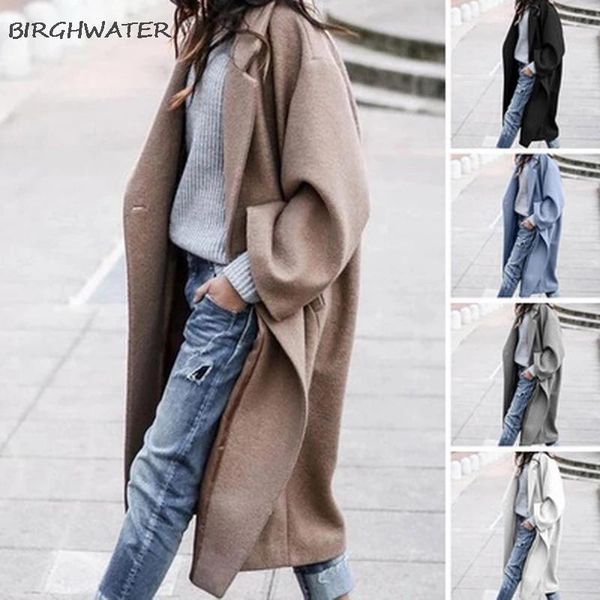 women's wool & blends woman's trench coat 2021 autumn long sleeve solid color warm women jackets vintage casual turndown collar ja, Black
women's wool & blends woman's trench coat 2021 autumn long sleeve solid color warm women jackets vintage casual turndown collar ja, Black