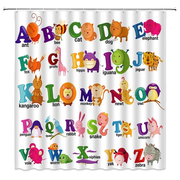 alphabet shower curtain for kids abc educational learning tool for children and babies large a to z poster home polyester cloth
alphabet shower curtain for kids abc educational learning tool for children and babies large a to z poster home polyester cloth
