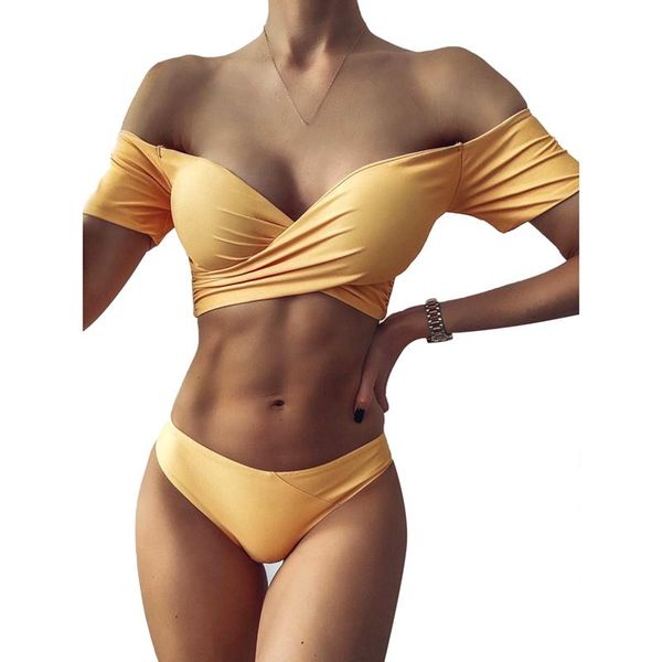 women's swimwear brazilian female bikini set push up strapless bikinis women solid swimsuit bandage cross beachwear, White;black
women's swimwear brazilian female bikini set push up strapless bikinis women solid swimsuit bandage cross beachwear, White;black