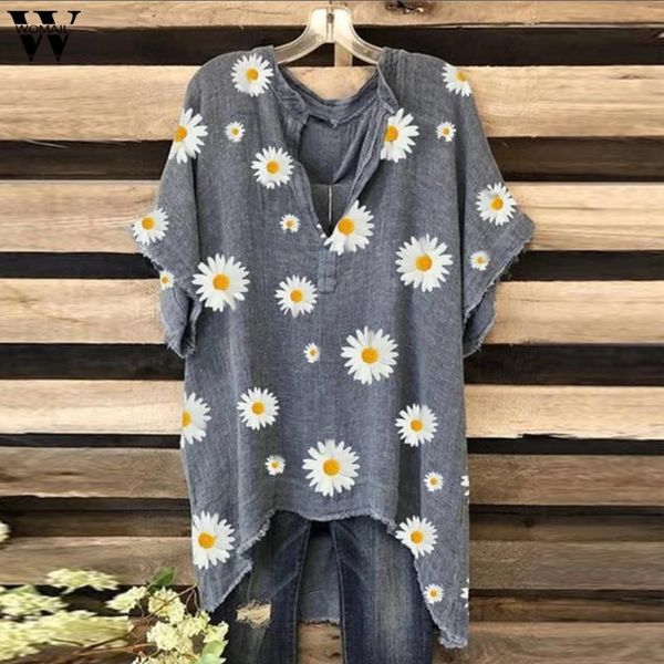womail women blouse summer daisy printed fashion short sleeve loose tee shirt femme plus size blusas femininas pullover women's blouse, White
womail women blouse summer daisy printed fashion short sleeve loose tee shirt femme plus size blusas femininas pullover women's blouse, White