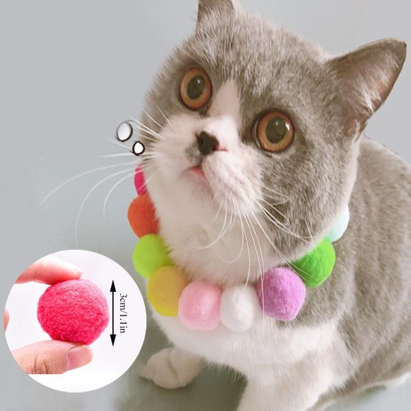 cat collars & leads 1pc cute rainbow candy pet collar colorful plush balls dog neck ring strap pography accessories supplies
cat collars & leads 1pc cute rainbow candy pet collar colorful plush balls dog neck ring strap pography accessories supplies