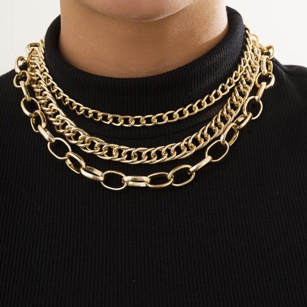 chains fashion multilayer punk gold metal chain necklaces vintage goth aesthetic choker necklace women men female party jewelry trendy, Silver
chains fashion multilayer punk gold metal chain necklaces vintage goth aesthetic choker necklace women men female party jewelry trendy, Silver