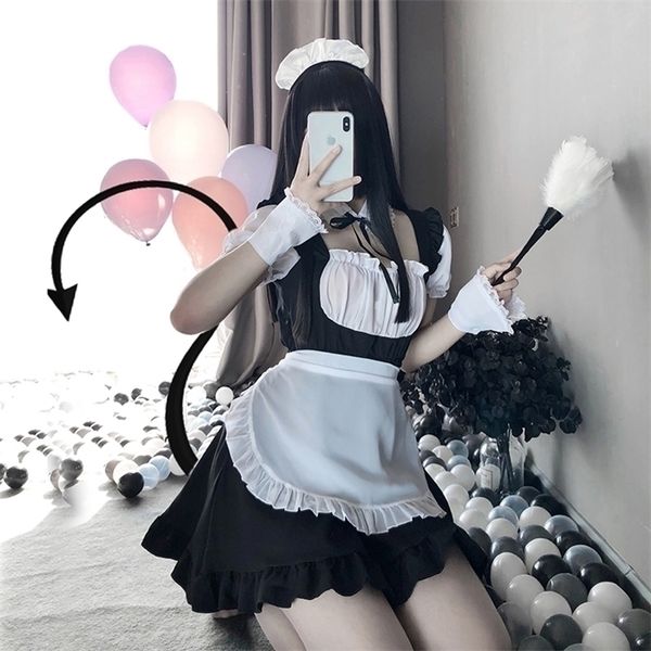 cute lace up black and white maid dress role play costume transparent chiffon cosplay anime uniform temptation suit 0613, Black;white
cute lace up black and white maid dress role play costume transparent chiffon cosplay anime uniform temptation suit 0613, Black;white